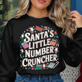 Unisex Accountant Christmas Sweatshirt, Santas Little Number Cruncher, Funny Holiday Sweater - Pullover, Fabric T-Shirts,...