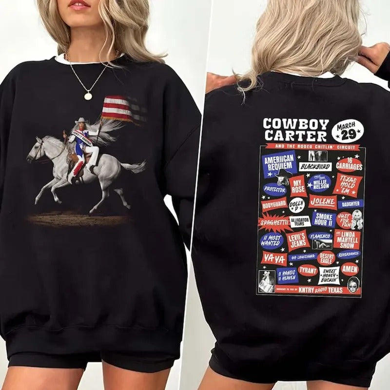 Unisex Beyoncee Cowboy Carter Shirt Womenswear Hoodie, Sweatshirt | ZylaModa.com