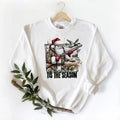 Unisex Christmas Tis the Season Mallard Duck Sweatshirt Pullover Hoodie - Cotton, Sweater Crewneck Womenswear Day T-Shirts