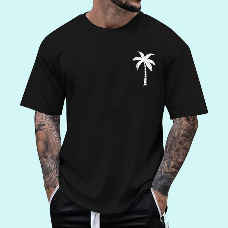[Unisex Cotton Shirt] Cool Summer Vacation Men Women Beach Palm Tree T-Shirt Hoodie, Sweatshirt | ZylaModa.com