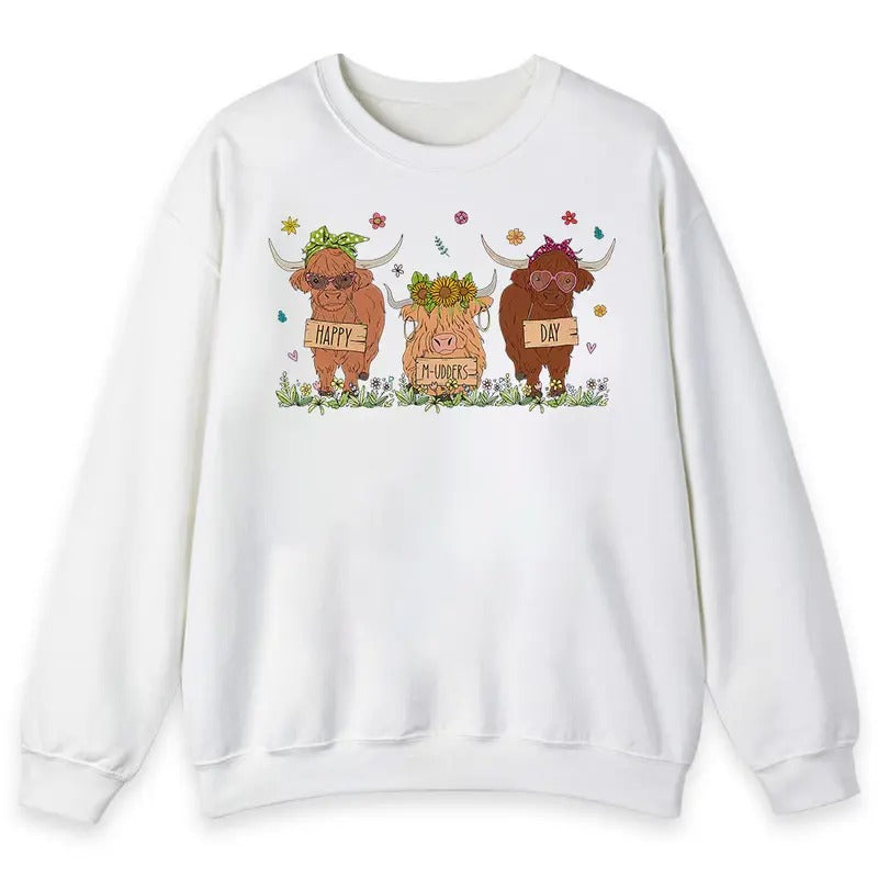 Unisex Cow Mothers Day  T-Shirt  , Sweatshirt  and Hoodie | ZylaModa.com