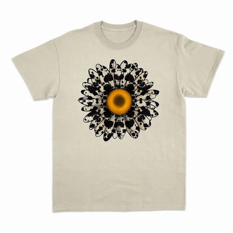 Unisex Cow Sunflower  T-Shirt  , Sweatshirt  and Hoodie | ZylaModa.com
