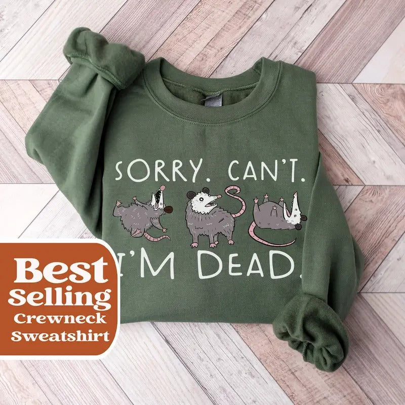 Unisex Possum Sweatshirt For Opossum Lover Funny Shirt Cotton Menswear Sweater Hoodie | ZylaModa.com