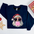 Unisex Santa Bubble Gum Shirt, Christmas Sweatshirt, Funny Santa Pullover - Fabric Hoodie | ZylaModa.com
