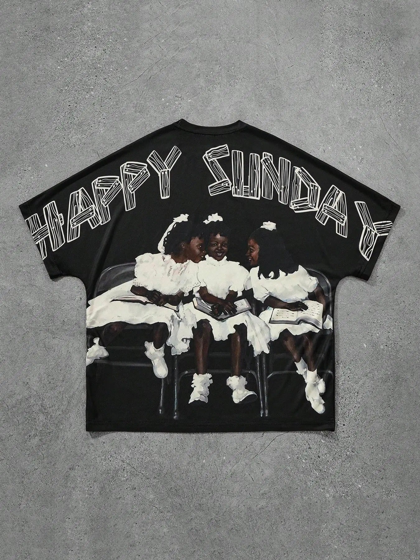 Unisex's Happy Sunday Letter Print Short Sleeve Graphic Tee, Casual Comfy Round Neck T-shirt for Summer, Fashion Men's...