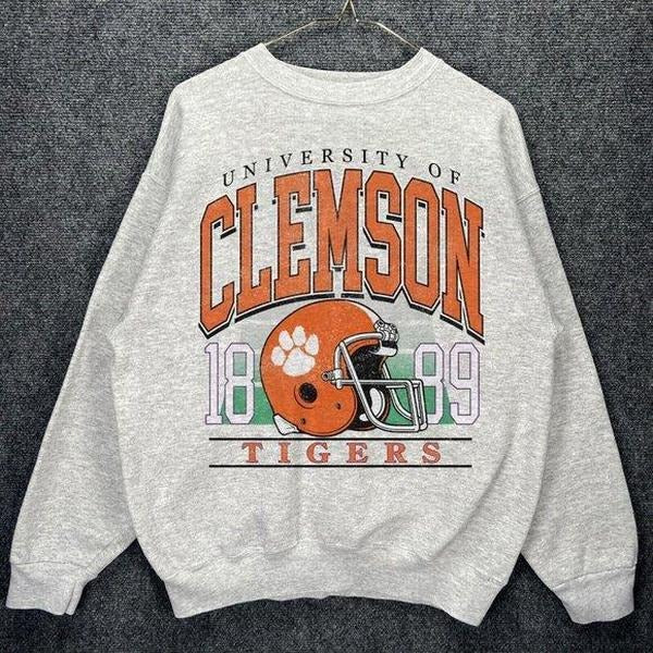 University of Clemson 1889 Crewneck Sweatshirt Clemson Tigers T-Shirts, Hoodie | ZylaModa.com