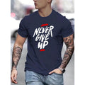 Uplifting "Never Give Up" Graphic Tee - T-Shirts