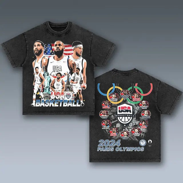 VINTAGE TEE | 2024 USA BASKETBALL TEAM Hoodie, Sweatshirt | ZylaModa.com