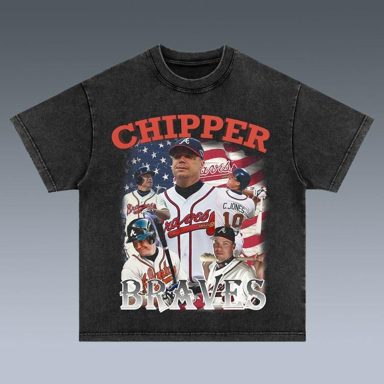 VINTAGE TEE | CHIPPER JONES& ATLANTA BRAVES Hoodie, Sweatshirt | ZylaModa.com