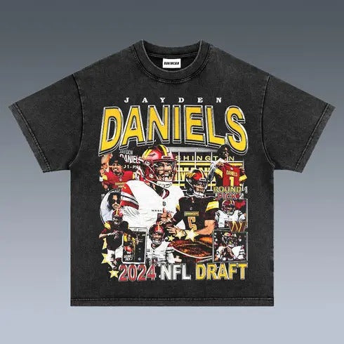 VINTAGE TEE | JAYDEN DANIELS 9.20 Hoodie, Sweatshirt | ZylaModa.com