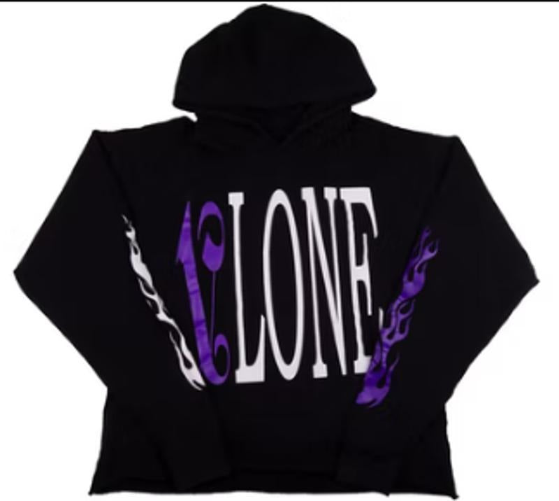 VLONE x Palm Angels Hoodie Black Purple (VLOW082) 2018 Men's Size S-XL T-Shirts, Sweatshirt | ZylaModa.com