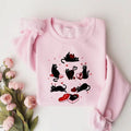 Valentine Black Cat Sweatshirt, Black Cat Love Shirt, Kitten Valentine Shirt, Cat Lover Shirt, Cat Mom Sweater, Lover...