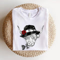 Valentine Highland Cow Shirt, Western Valentine T-shirt, Cow Lovers Gift Tee, Country Valentine Short Sleeve For Woman,...