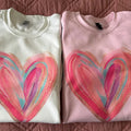 Valentines Heart Sweatshirt Colorful Heart Sweatshirt Women's Apparel T-Shirts, Hoodie | ZylaModa.com