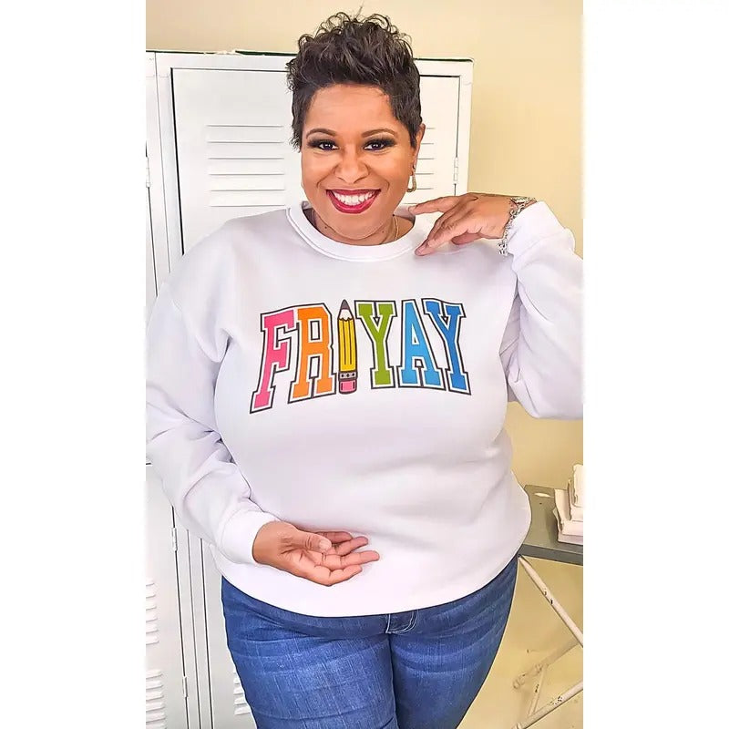 Varsity Fri-Yay Graphic Sweatshirt T-Shirts, Hoodie | ZylaModa.com