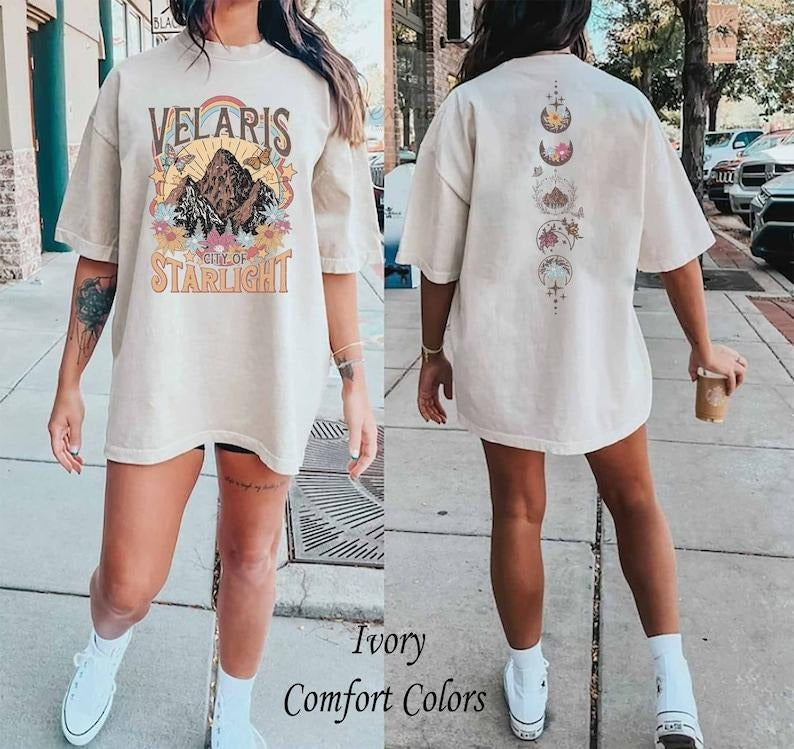 Velaris City Of Starlight ACOTAR Two-Sided Sweatshirt, The Night Court Shirt, Court of Dreams, Rhysand, Cassian, Sarah J...
