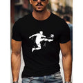 Vibrant Football Print T-Shirt - Short Sleeve Casual Summer Tee for Men