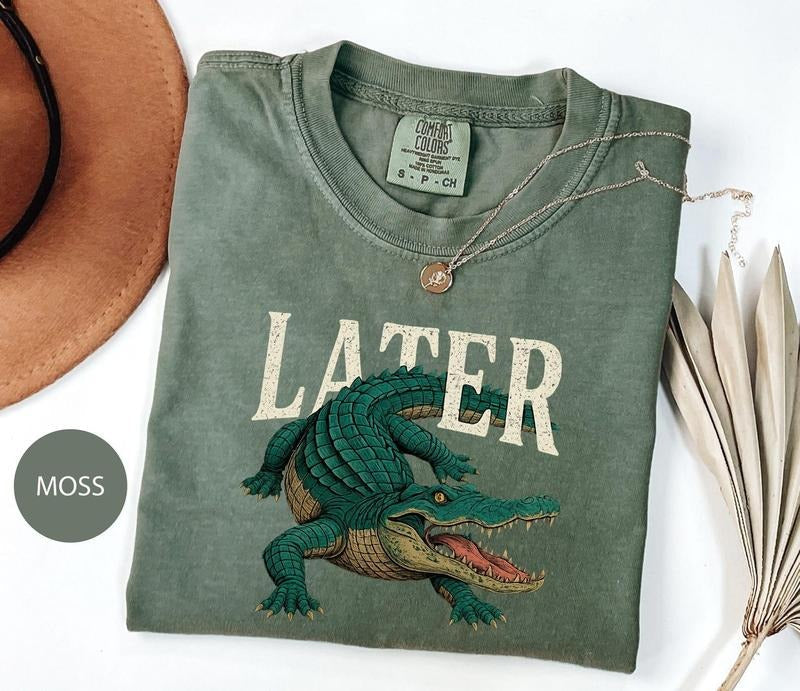 Victoria Maxwell, Vintage Graphic Tee, Later Gator Comfort Colors T-Shirt, Funny Retro 90s Alligator Graphic Tee, Vintage...