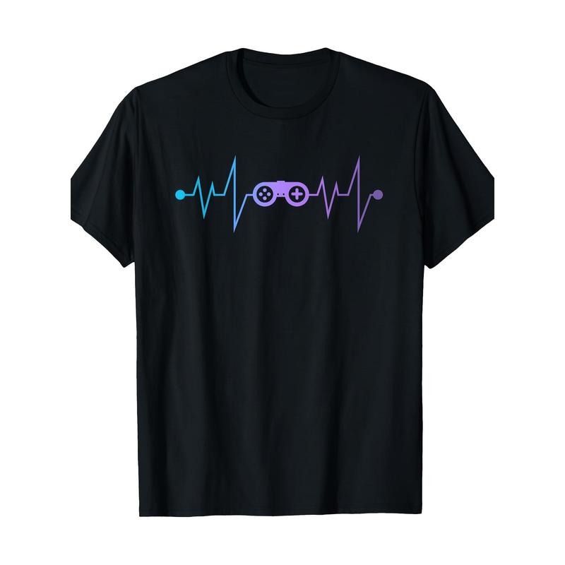 Video game player Player gift Heartbeat controller game100% cotton T-shirt Made in USA Hoodie, Sweatshirt | ZylaModa.com