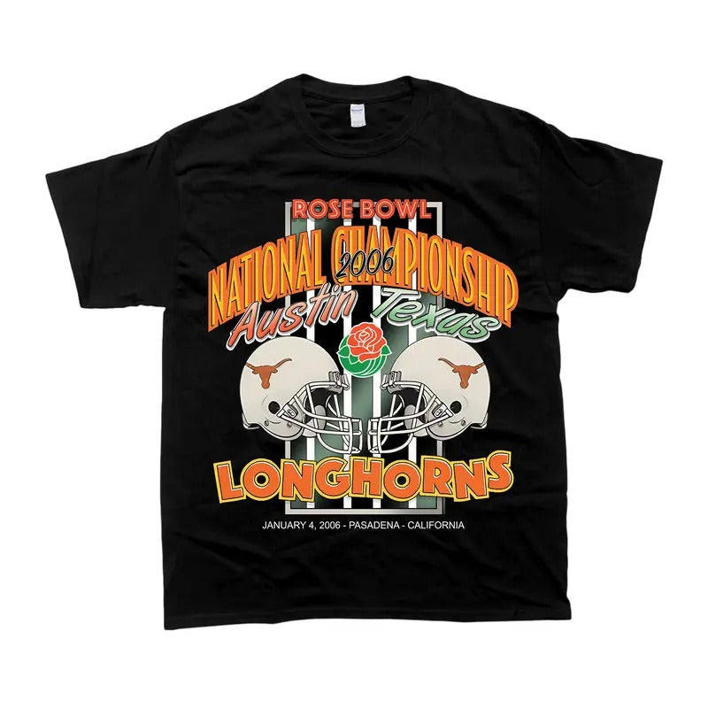 Vintage 2006 Rose Bowl Champions Austin Texas longhorn T-shirt, Full Color Gift For Men And Women, Retro Tshirt, Unisex...