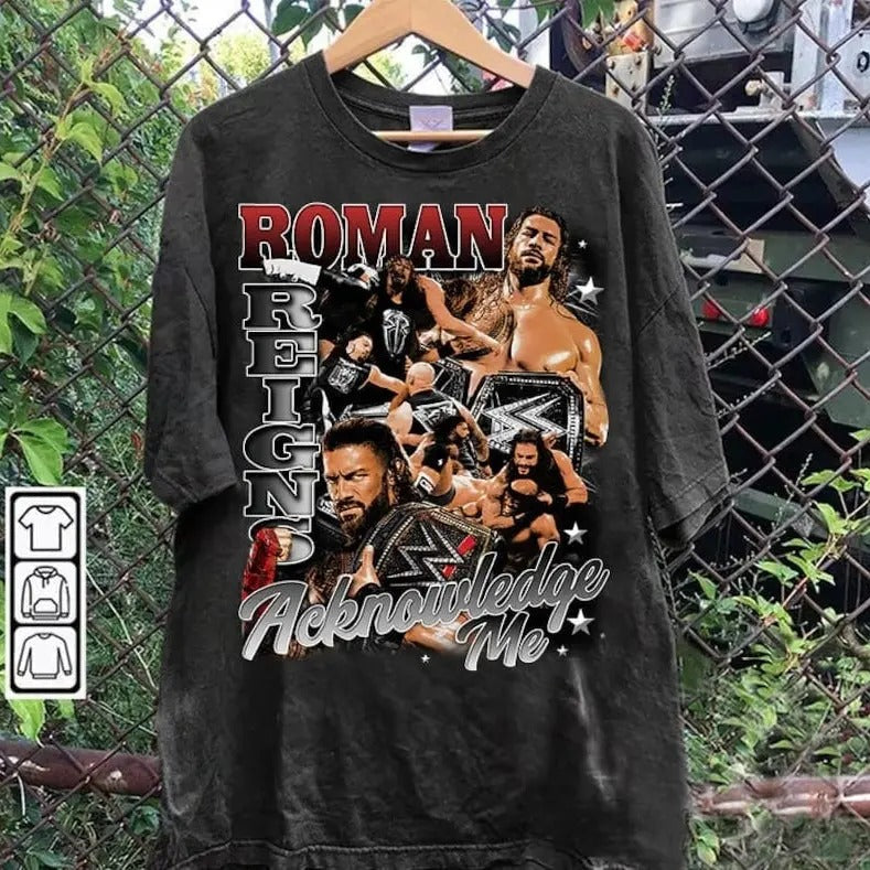 Vintage 90s Graphic Style Roman Reigns T-shirt - Roman Reigns T-shirt - American Professional Wrestler Tee For Man and...