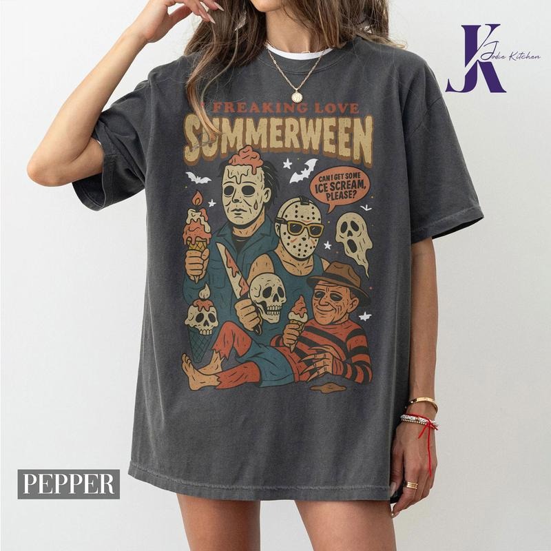 Vintage 90s Halloween Comfort Colors Shirt, Funny Halloween Movie Characters Shirt, Halloween Movies Tee, Halloween Movie...
