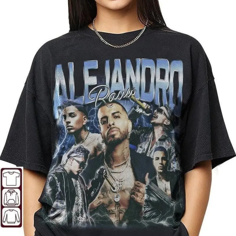 Vintage 90s Tee by Rauw Alejandro Saturno 2023 Reggaeton Tee Menswear Top Hoodie, Sweatshirt | ZylaModa.com