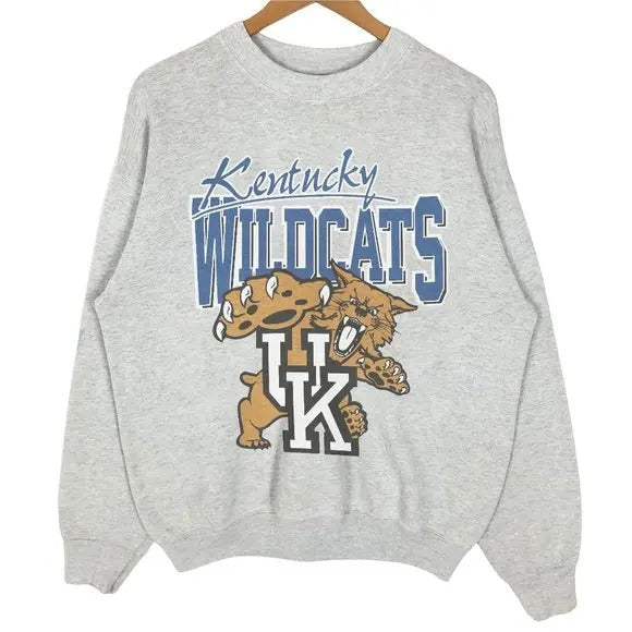 Vintage 9s Ncaa University Of Kentucky Wildcats Logo Sweatshirt Retro 90s Sweatshirt T-Shirts, Hoodie | ZylaModa.com