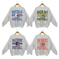 Vintage All Teams Football Sweatshirt in Sport Grey, Unisex Vintage Graphic Crewneck T-Shirts, Hoodie | ZylaModa.com