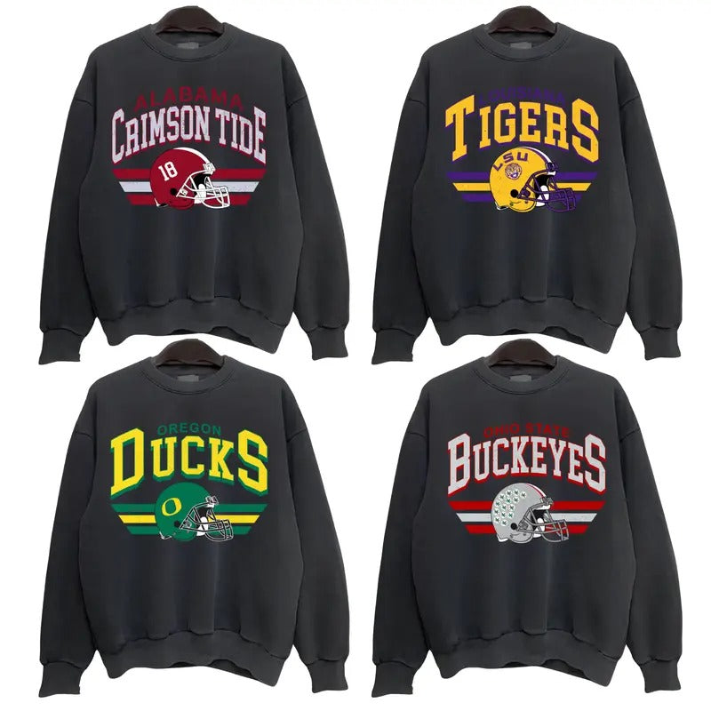 Vintage All Teams NCAA Collection Unisex Crewneck Sweatshirt, Graphic College Team Collection Sweatshirt, Gift For NCAA...