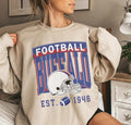 Vintage Buffalo Football Sweatshirt, Retro Style 90s Vintage Unisex Crewneck, Graphic Tee Gift For Football Fan Sport...