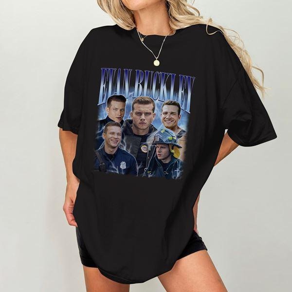 Vintage Evan Buckley | Evan Buckley Homage Shirt | 9-1-1 Movie Shirt Hoodie, Sweatshirt | ZylaModa.com