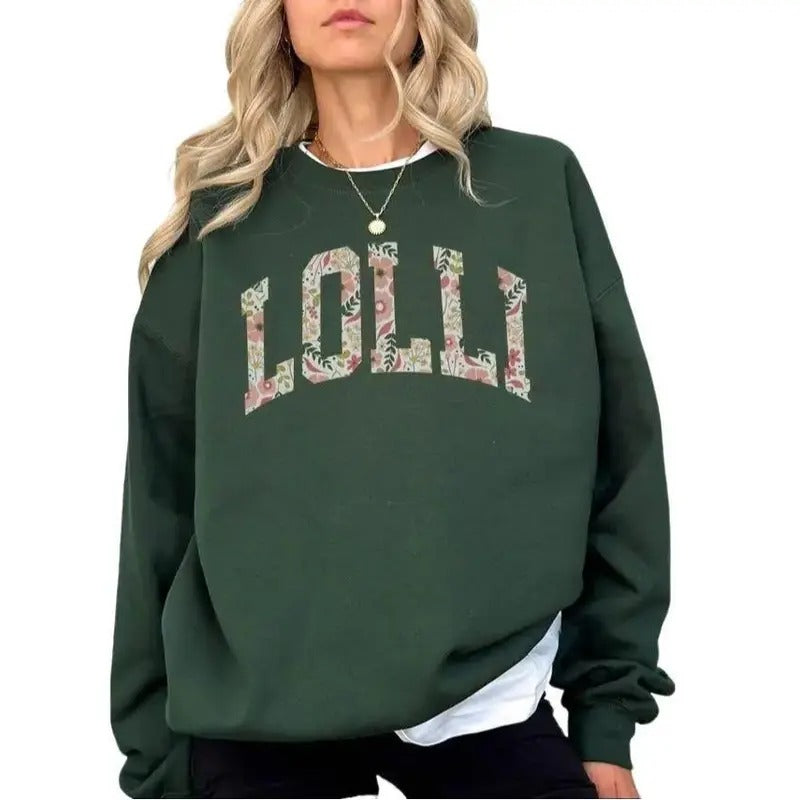 Vintage Floral Lolli Grandma Crewneck Sweatshirt Christmas Lolli Gifts Mothers Day Gift for Lolli Grandma T-Shirts, Hoodie