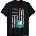 Vintage Guitar - American US Flag T-Shirt Made in USA Hoodie, Sweatshirt | ZylaModa.com