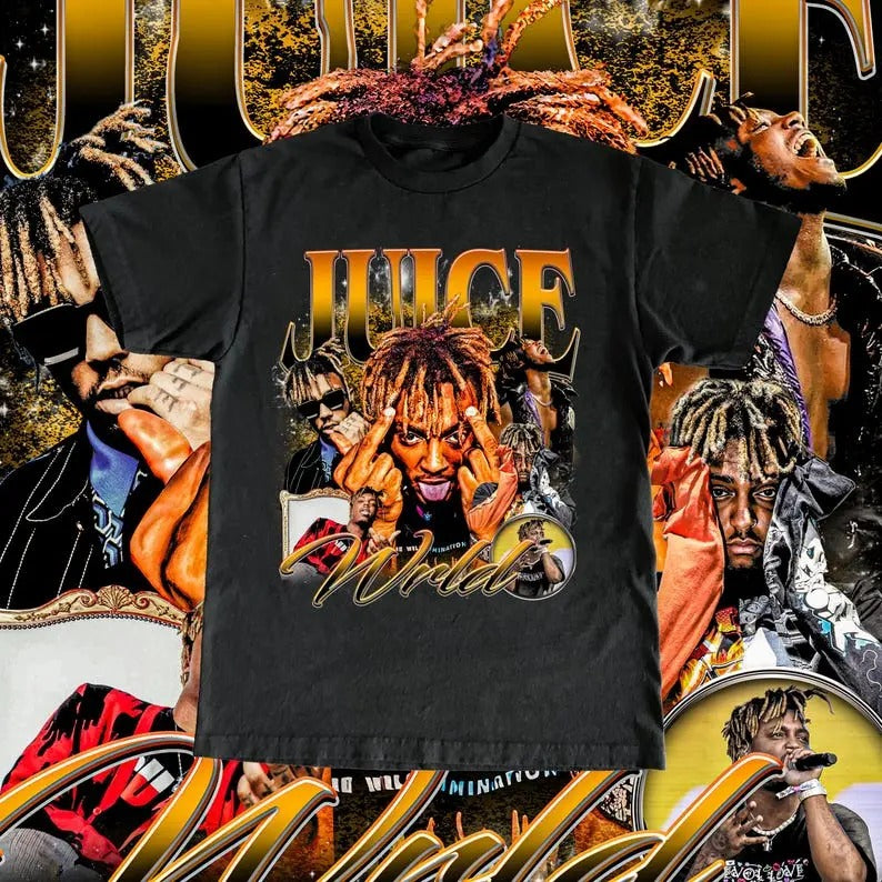 Vintage Juic3 WRLD T-shirt, Gift For Fan T-Shirt, Unisex Cotton For Men Women Hoodie, Sweatshirt | ZylaModa.com
