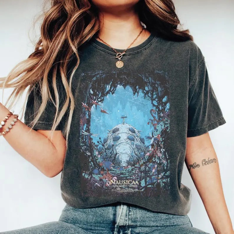 Vintage Nausicaa Studio Ghibli shirt, Spirited Away shirt, Ghibli Sweatshirt, Hayao Miyazaki, Totoro Shirt, Howl's Moving...