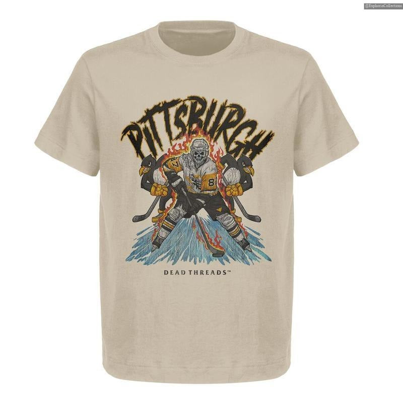 Vintage Pittsburgh Hockey Crew Neck T-Shirt, Gildan 5000 Heavy Cotton Tee for Men & Women, Ideal for Hockey Fans & Casual...