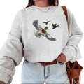 Vintage Small Mallards In Flight Print Graphic T-shirt Sweatshirt Hoodie Unisex | ZylaModa.com