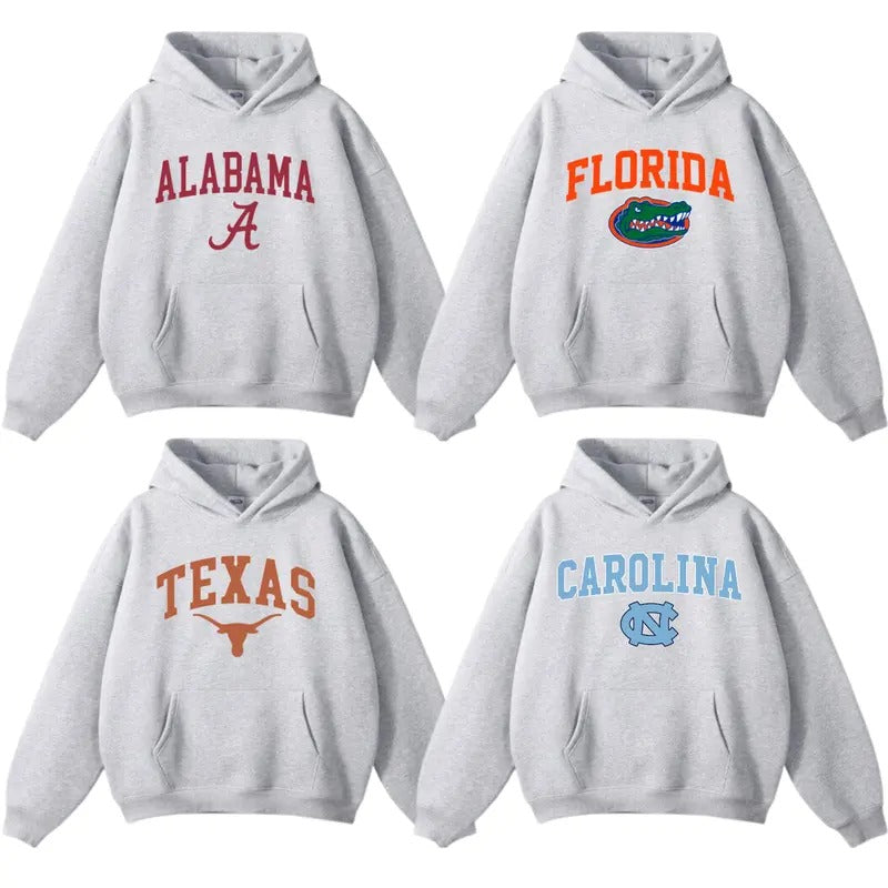 Vintage Sport Teams NCAA Collection Unisex Crewneck Sport Grey Hoodie, Graphic Team Collection Hoodie, Gift For NCAA Fan...