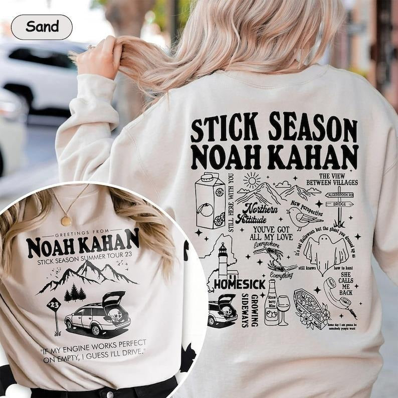 Vintage Stick Season Tour Double Side Sweatshirt T-Shirts, Hoodie | ZylaModa.com