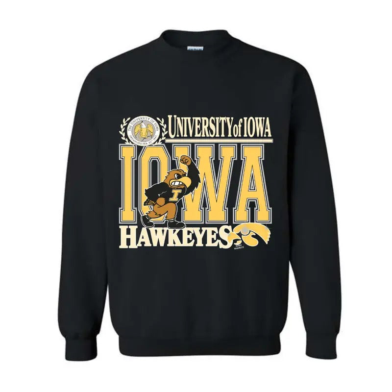Vintage University of Iowa Hawkeyee Sweatshirt Cotton Topstyle{n002}2 T-Shirts, Hoodie | ZylaModa.com