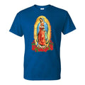 Virgen de Guadalupe Mens T-Shirt - Blue Cotton Crewneck with Virgin Mary Design Hoodie, Sweatshirt | ZylaModa.com