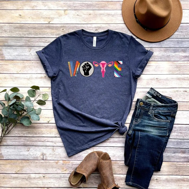 Vote Shirt, Banned Books Shirt, Reproductive Rights Tee, BLM Shirts, Political Activism Shirt Hoodie, Sweatshirt