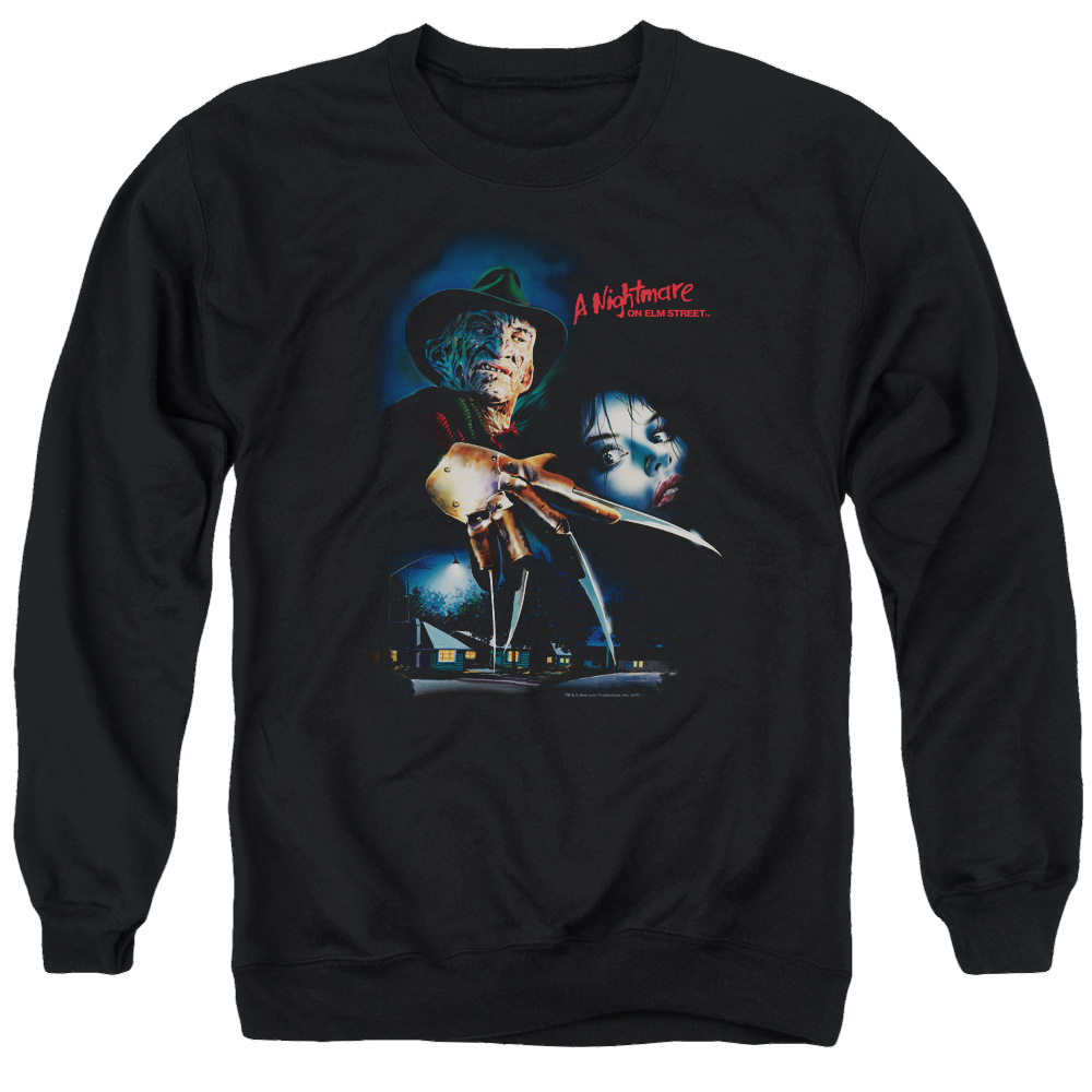 A Nightmare on Elm Street Elm Street Poster - Men's Crewneck Sweatshirt T-Shirts, Hoodie | ZylaModa.com