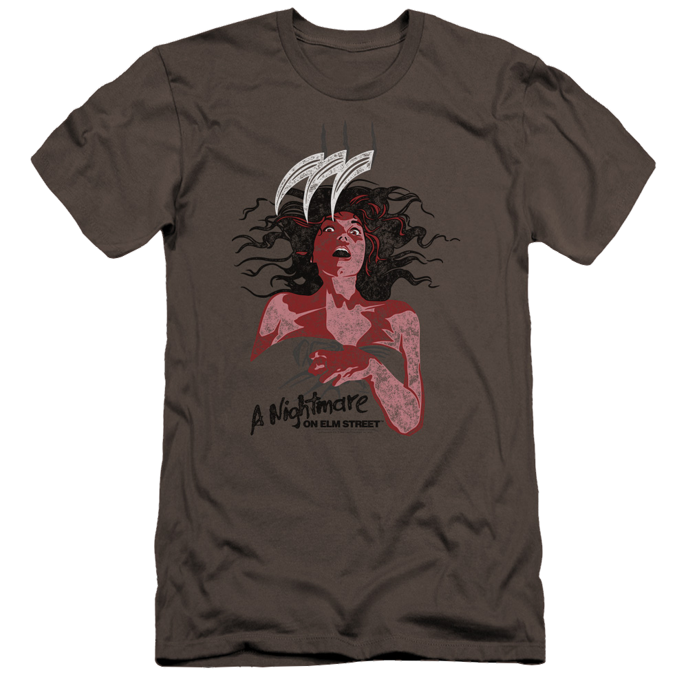 A Nightmare on Elm Street Illustrated European Poster - Men's Premium Slim Fit T-Shirt Hoodie, Sweatshirt | ZylaModa.com