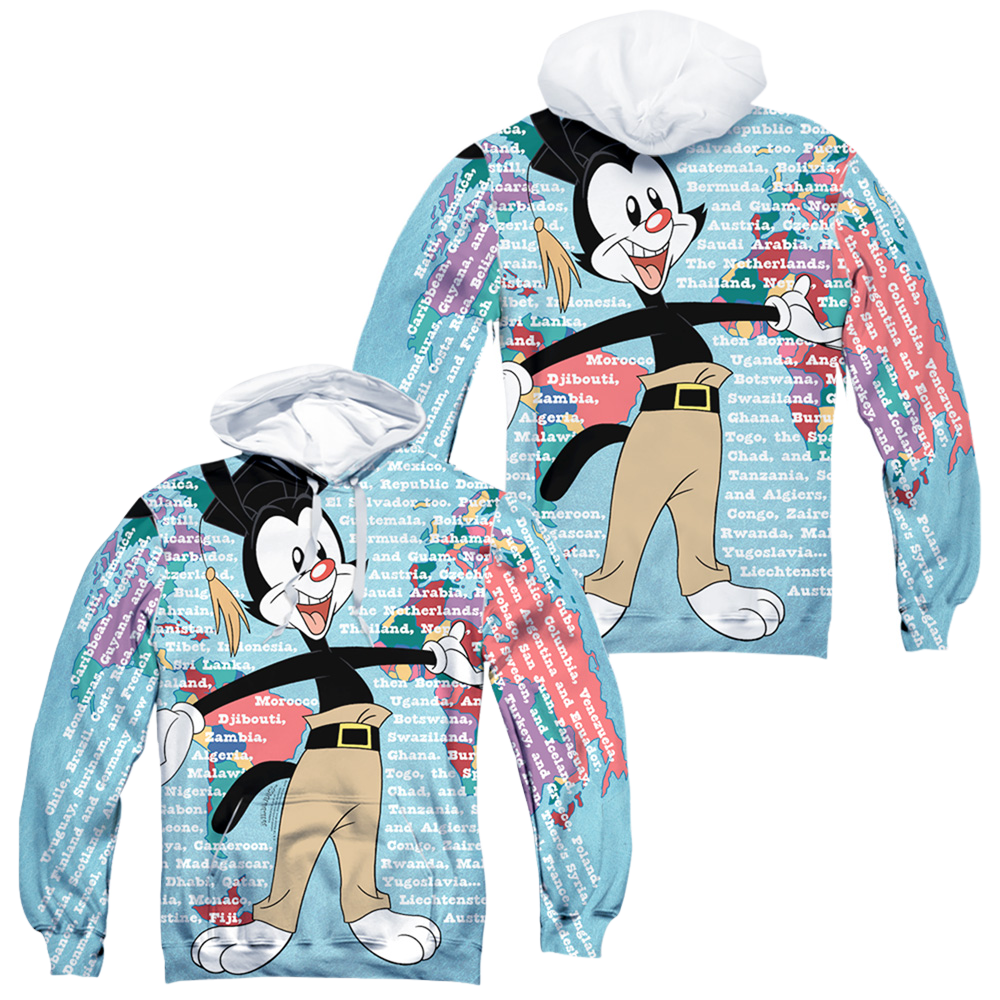 Animaniacs Yakko World (Front/Back Print) - All-Over Print Pullover Hoodie T-Shirts, Sweatshirt | ZylaModa.com