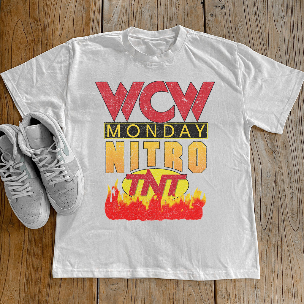 WCW MONDAY NITRO TNT HEAVYWEIGHT WHITE T-SHIRT Hoodie, Sweatshirt | ZylaModa.com (Image 1)