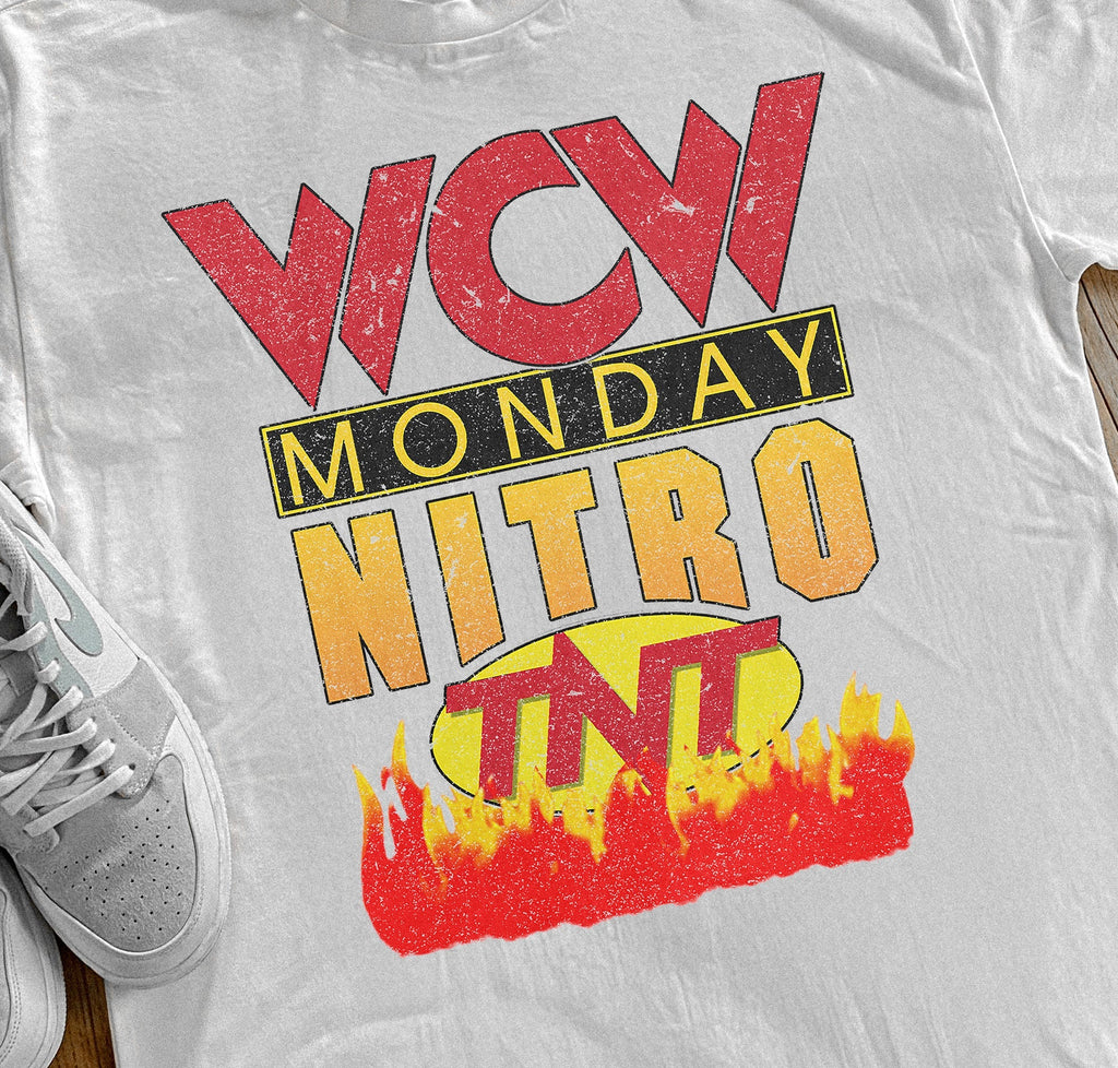 WCW MONDAY NITRO TNT HEAVYWEIGHT WHITE T-SHIRT Hoodie, Sweatshirt | ZylaModa.com (Image 2)