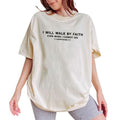 Walk By Faith Tee, Christian Graphic Tee Women, 2 Corinthians Printed Women Tops, Christian Clothing Unisex Shirt,...