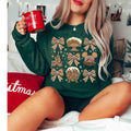Walt World Coquette Bows Gingerbread Christmas Sweatshirt Tshirt, Epcot World Tour Xmas Shirt, Very Merry Xmas Party,...
